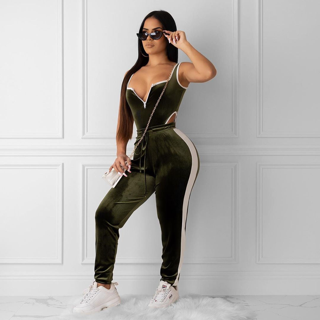 Women's Solid Color Slim Fit Stylish Jumpsuit | GlamzLife