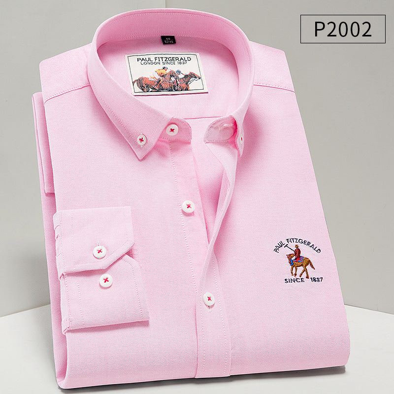 Men's Pure Cotton Business Casual Shirt | GlamzLife