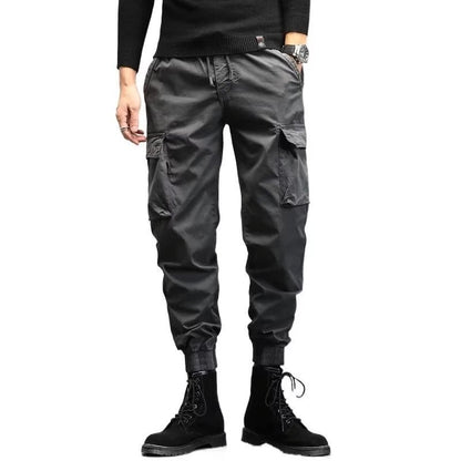 Loose-fitting Casual Ankle-banded Trousers Multi-pocket - GlamzLife