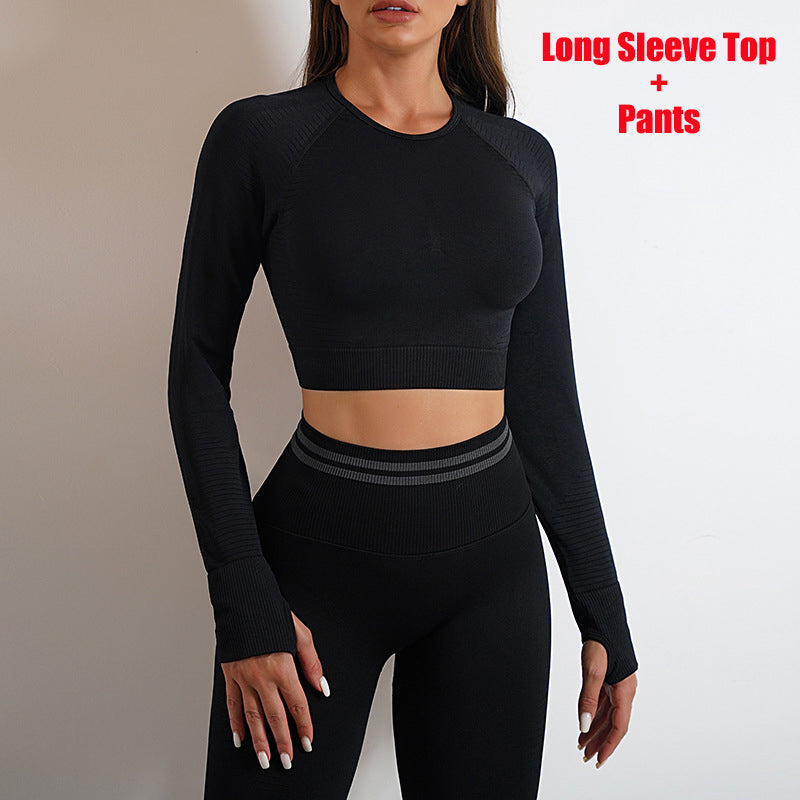 Seamless Yoga Pants & Long Sleeve Tops for Workout & Fitness | GlamzLife