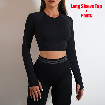Seamless Yoga Pants & Long Sleeve Tops for Workout & Fitness | GlamzLife