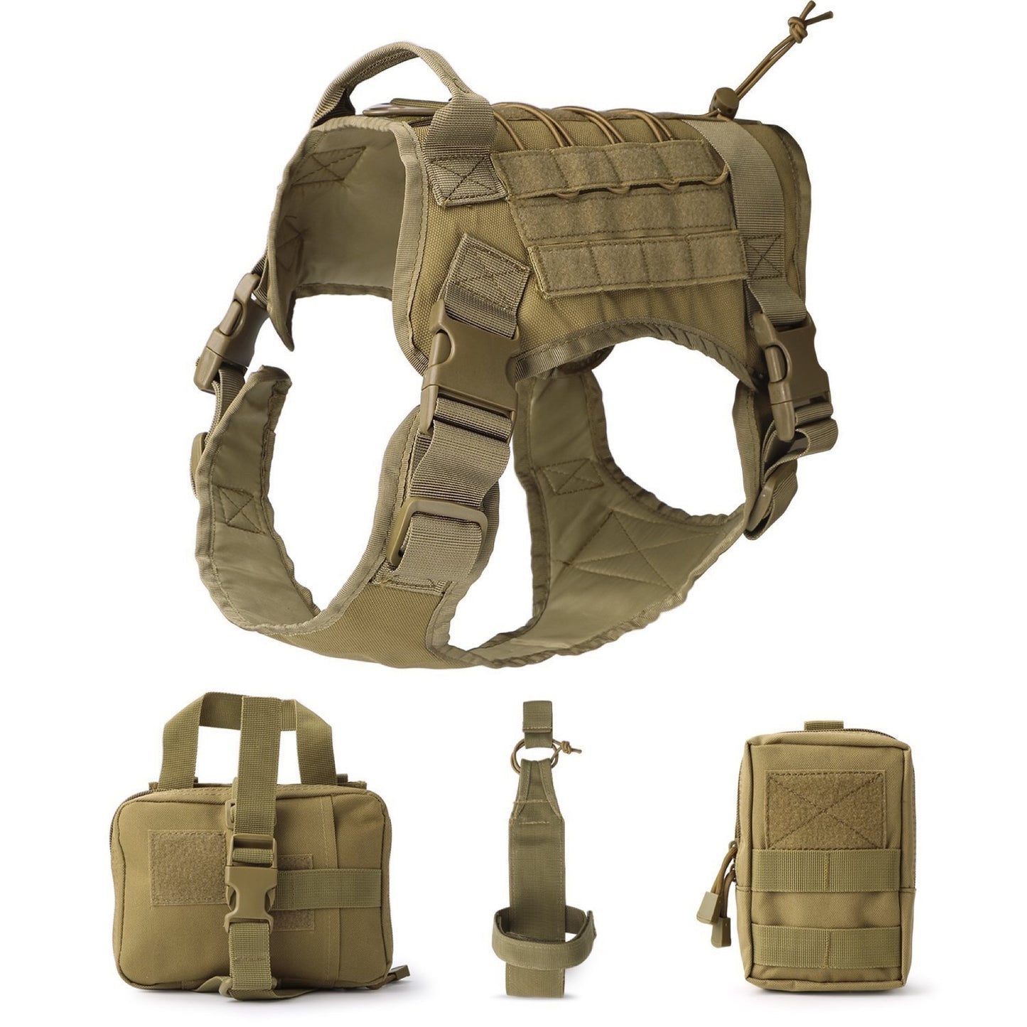 Outdoor Dog Vest Five Piece Suit Tactical Dog Supplies - GlamzLife