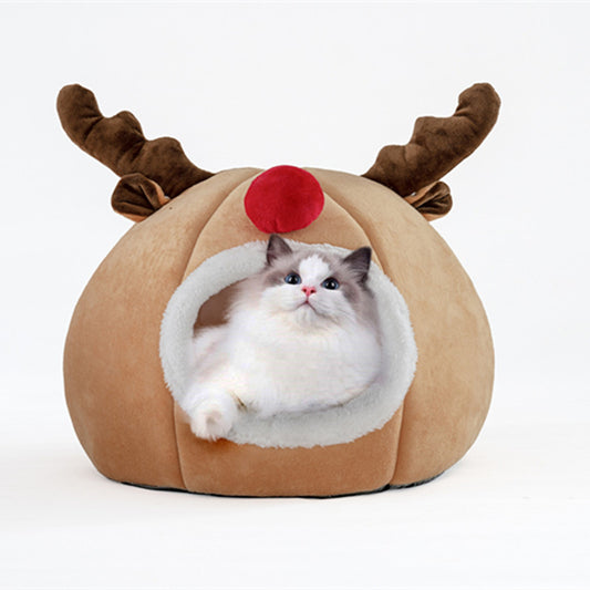 Pet tent Christmas reindeer kennel - GlamzLife