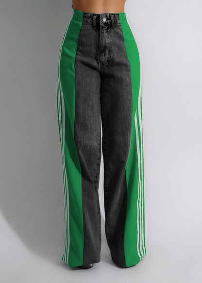 High Waist Straight Leg Denim Pants - GlamzLife