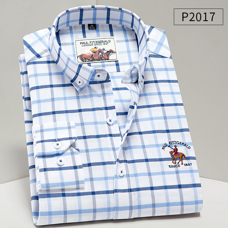 Men's Pure Cotton Business Casual Shirt | GlamzLife