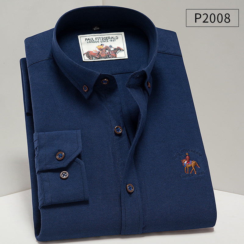 Men's Pure Cotton Business Casual Shirt | GlamzLife