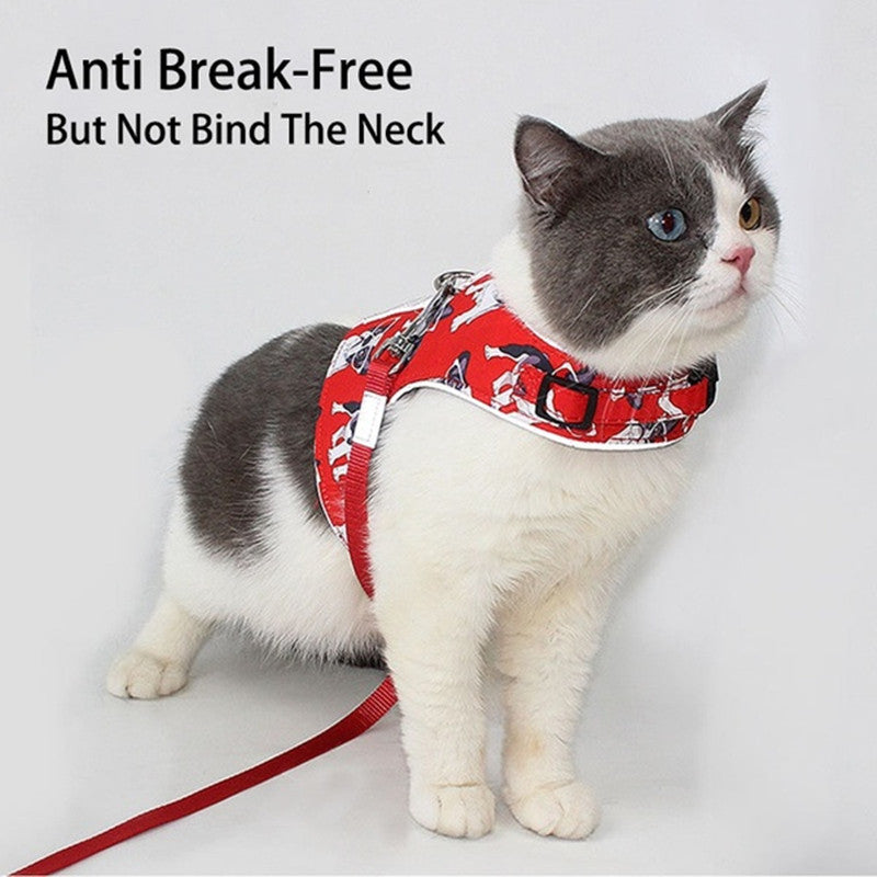 Reflective anti-stroke cat walking rope - GlamzLife
