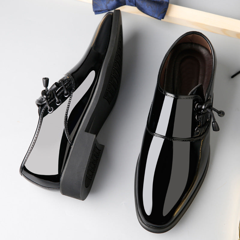 Lace-Up Leather Business Casual Shoes For Men | GlamzLife