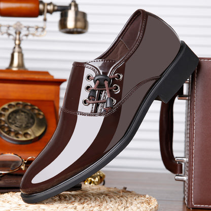 Lace-Up Leather Business Casual Shoes For Men | GlamzLife