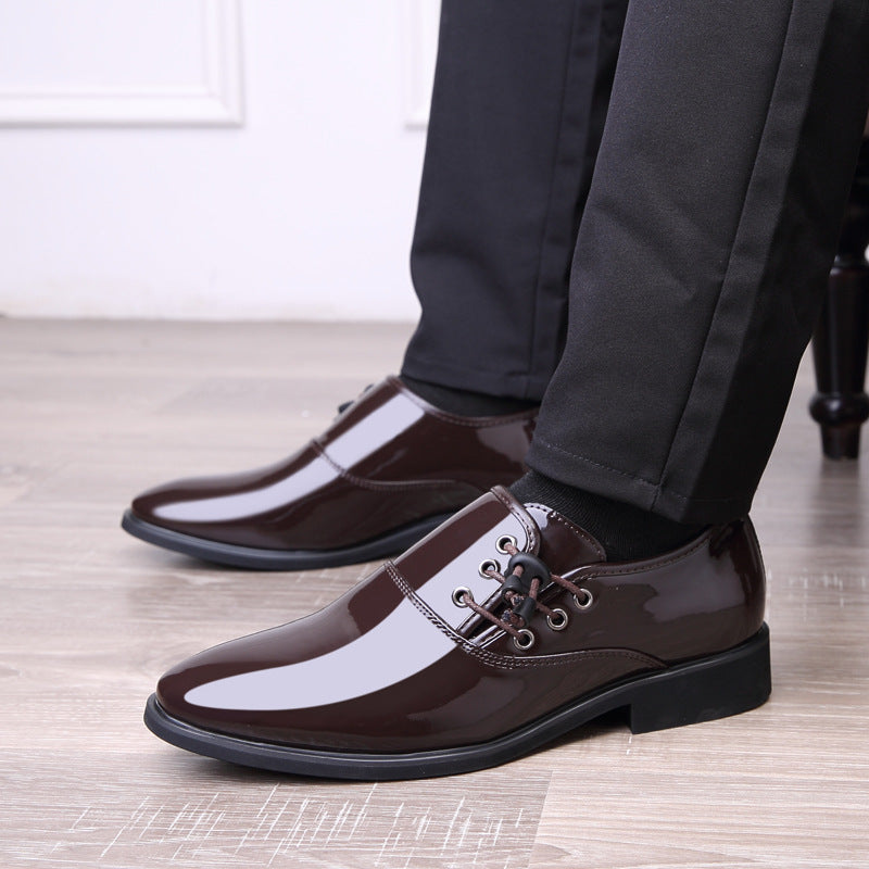 Lace-Up Leather Business Casual Shoes For Men | GlamzLife