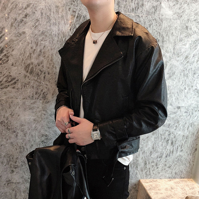 Men's Casual Leather Jacket - GlamzLife