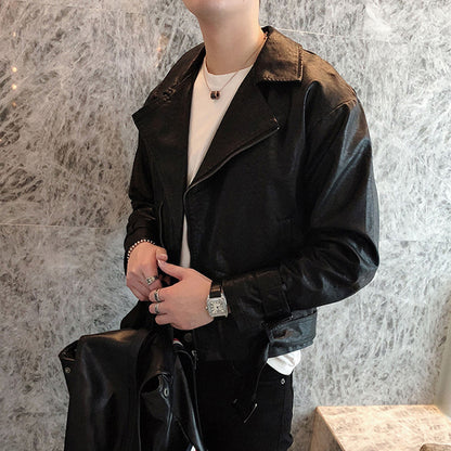 Men's Casual Leather Jacket - GlamzLife