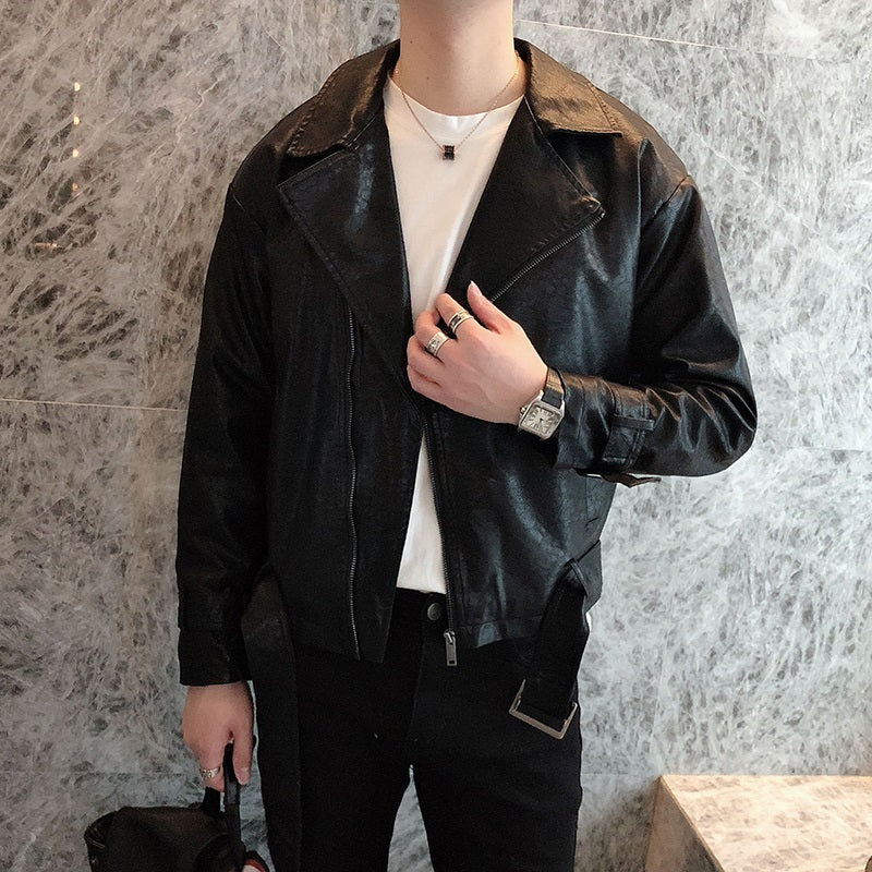 Men's Casual Leather Jacket - GlamzLife