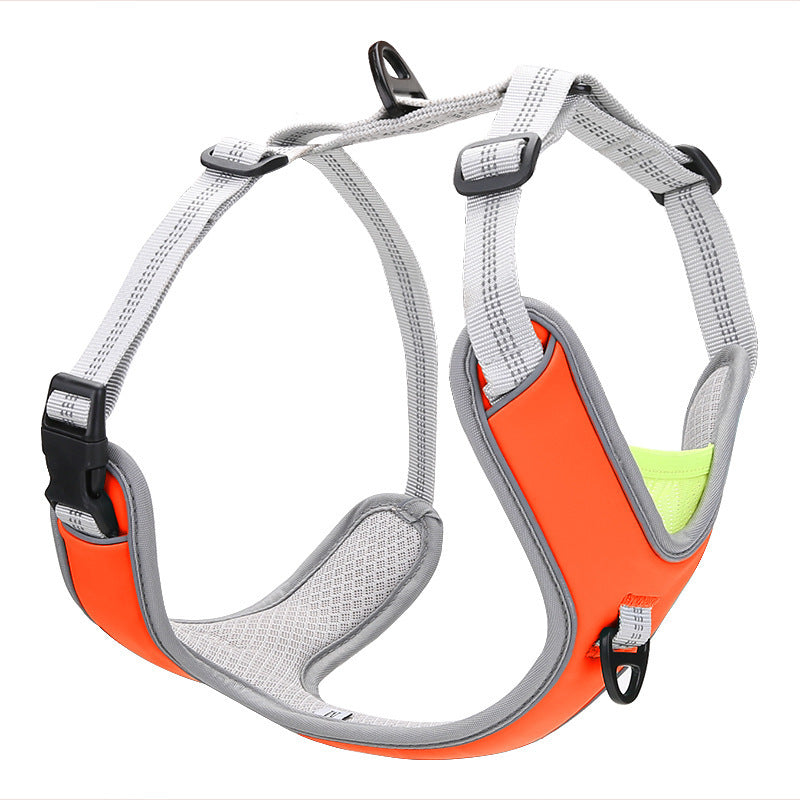 Adjustable Outdoor Trekking Big Dog Chest Back Leash - GlamzLife