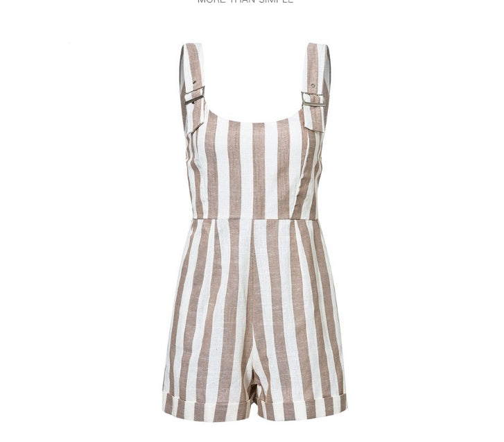 Spring Backless Striped Sling Jumpsuit - GlamzLife