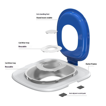 Fifth Generation Cat Toilet New Shape Trainer Toilet Cat Toilet Mat