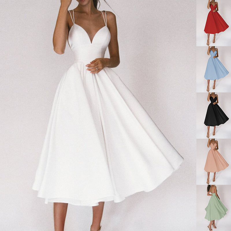 V-Neck A-Line Sundress - GlamzLife