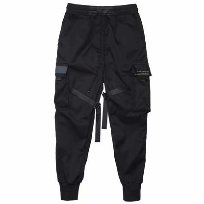 Ribbons Harem Joggers Men Cargo Pants  - GlamzLife