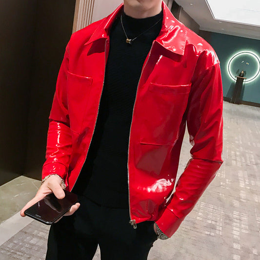 Handsome Motorcycle Leather Jacket - GlamzLife