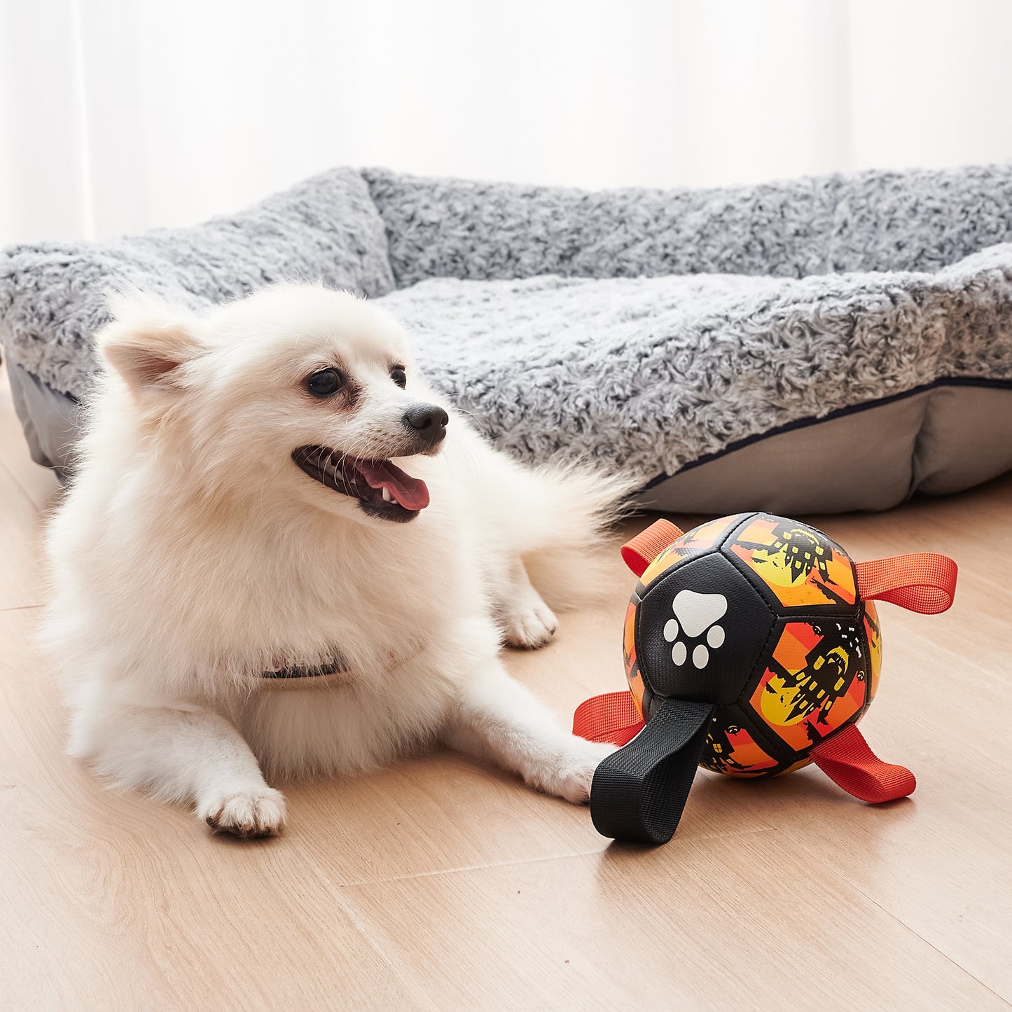 Dog Soccer Balls Toy With Straps - GlamzLife