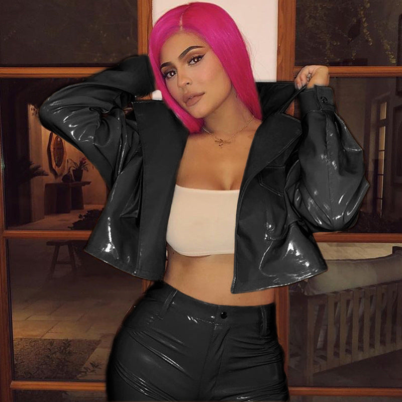 GlamzLife's Women's Motorcycle PU Leather Jacket