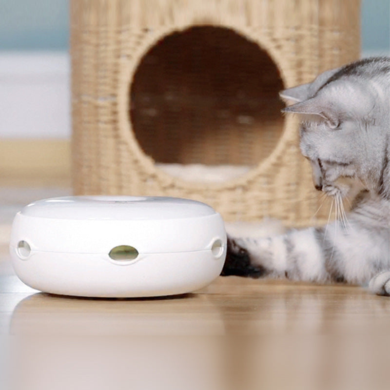 smart funny automatic turntable cat stick donut - GlamzLife