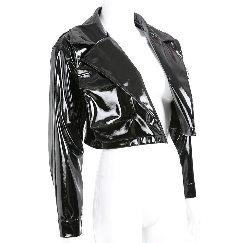 GlamzLife's Women's Motorcycle PU Leather Jacket