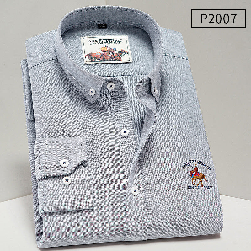 Men's Pure Cotton Business Casual Shirt | GlamzLife