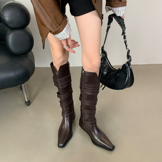 Autumn And Winter New Retro High Sense Niche Knight Boots Children