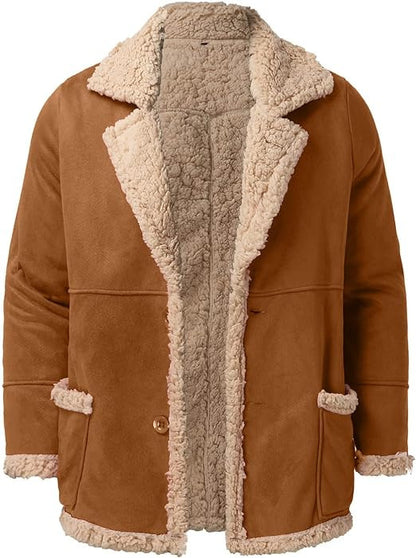 Fashion Men's Fur Integrated Fleece-lined Padded Jacket - GlamzLife