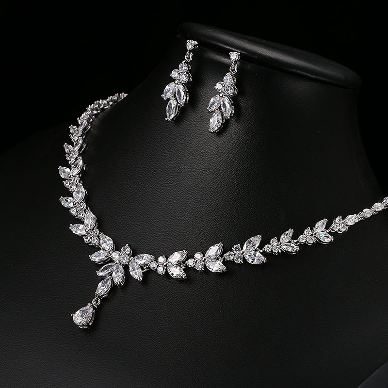 The Enchanting Zircon Bridal Set for Timeless Elegance | GlamzLife