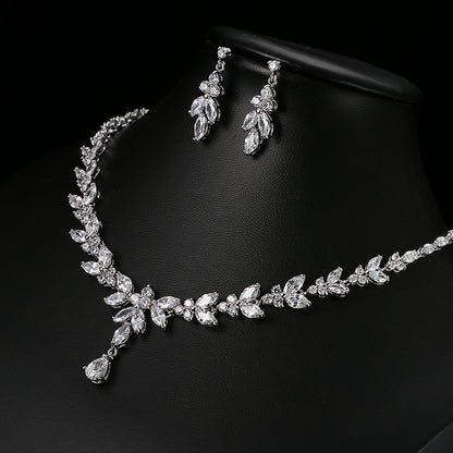 The Enchanting Zircon Bridal Set for Timeless Elegance | GlamzLife