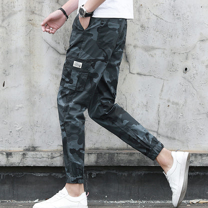 Camouflage tooling multi-pocket pants - GlamzLife
