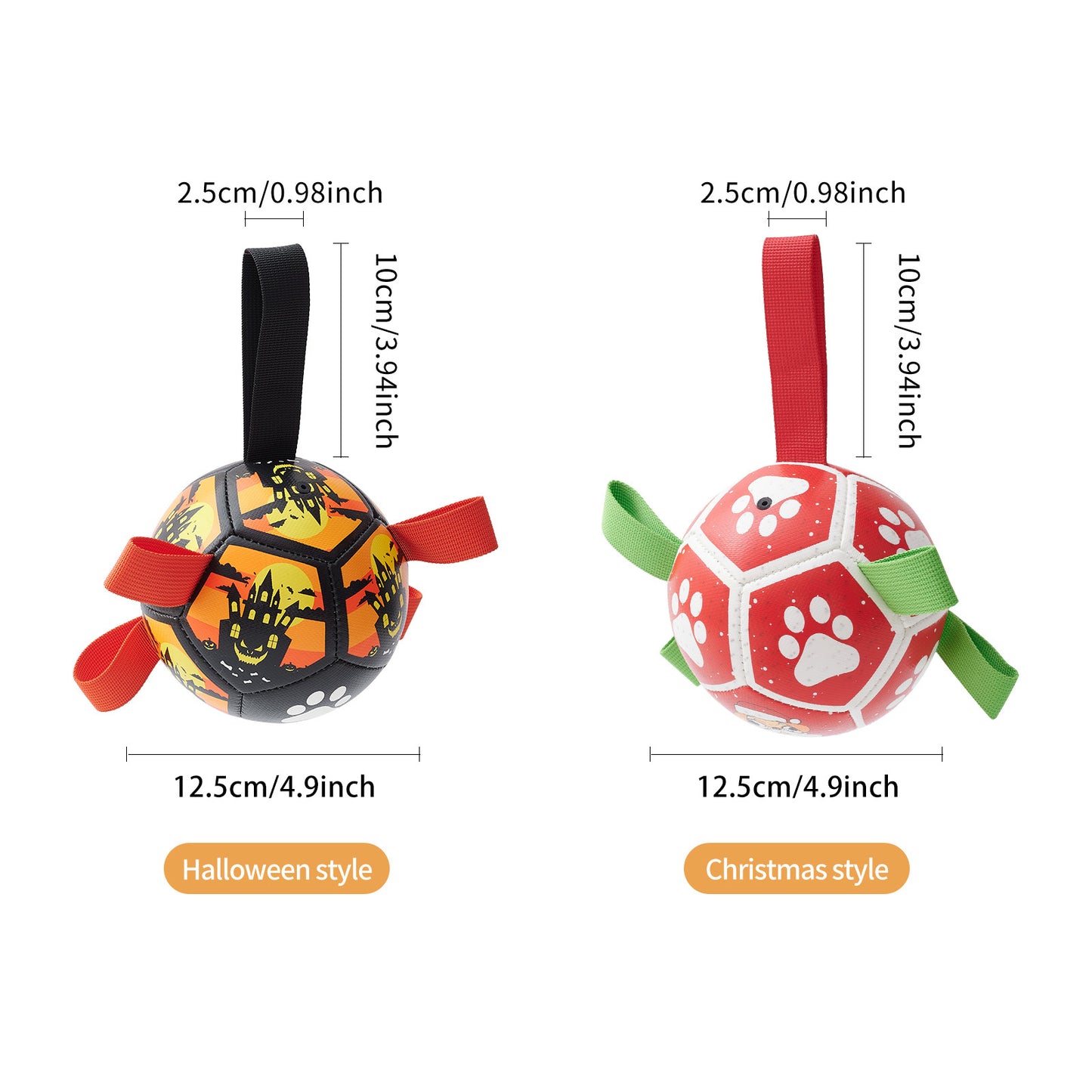 Dog Soccer Balls Toy With Straps - GlamzLife