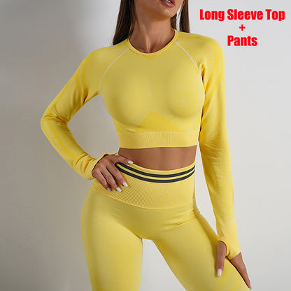 Seamless Yoga Pants & Long Sleeve Tops for Workout & Fitness | GlamzLife
