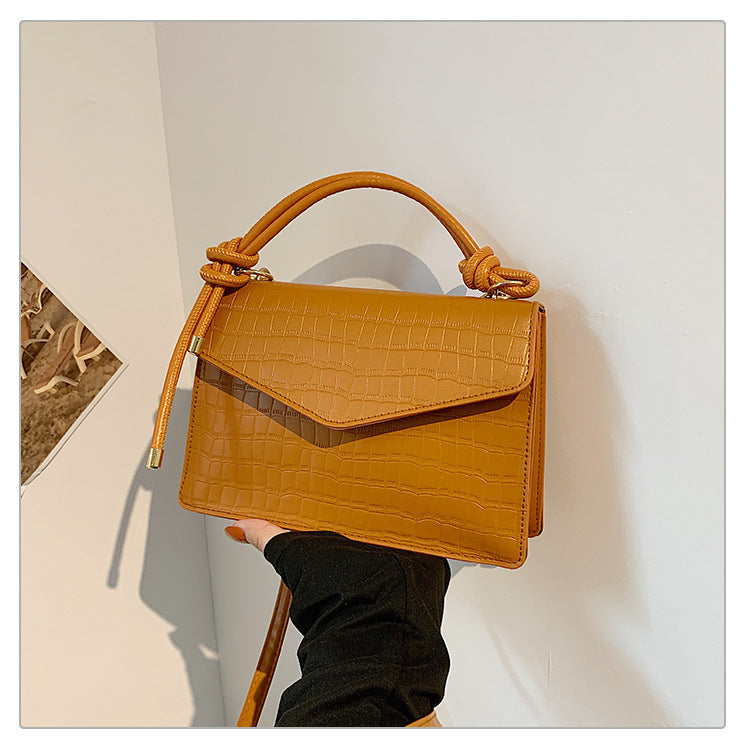 Solid Color Casual Retro Crossbody Portable Shoulder Bag - GlamzLife
