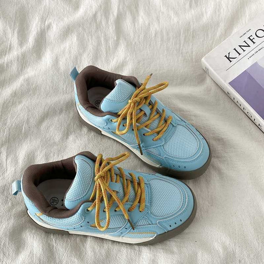 Blue Platform Breathable Bread Board Shoes For Women - GlamzLife