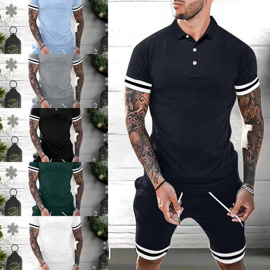 Men's Polo Shirt Fashion Tracksuit-2 Piece Casual Set - GlamzLife