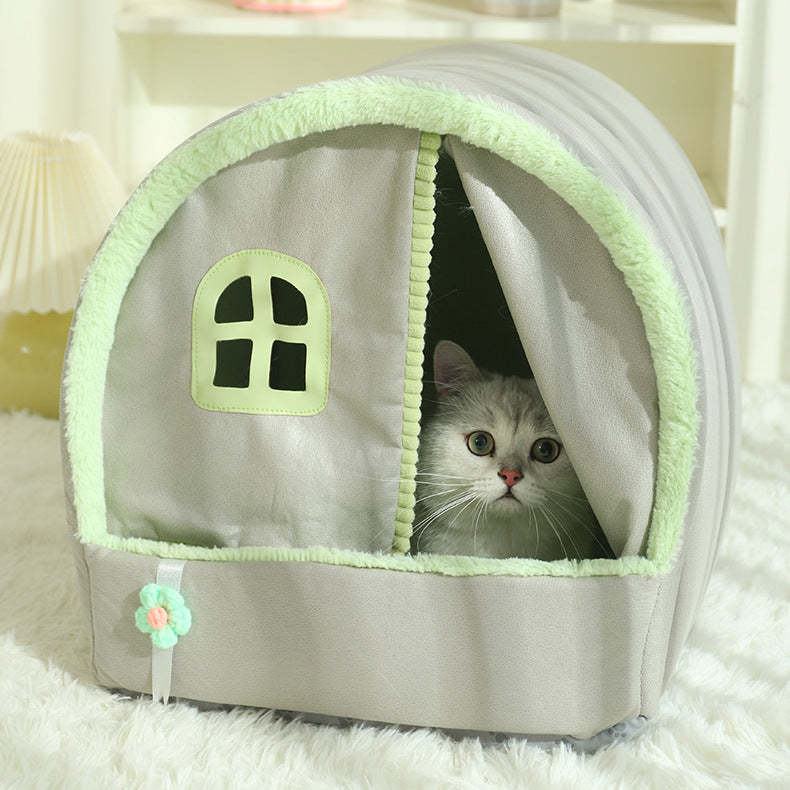 Four Seasons Universal Pet Closed Warm Cat Nest - GlamzLife