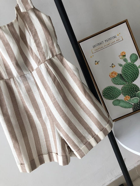 Spring Backless Striped Sling Jumpsuit - GlamzLife