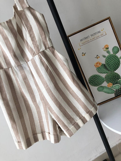Spring Backless Striped Sling Jumpsuit - GlamzLife
