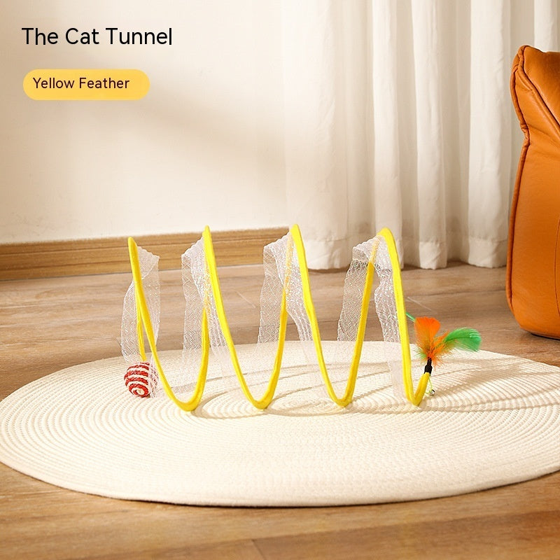 S Type Cats Tunnel Spring Toy - GlamzLife