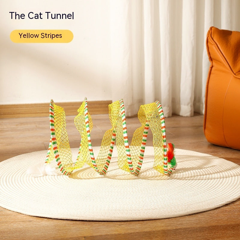 S Type Cats Tunnel Spring Toy - GlamzLife