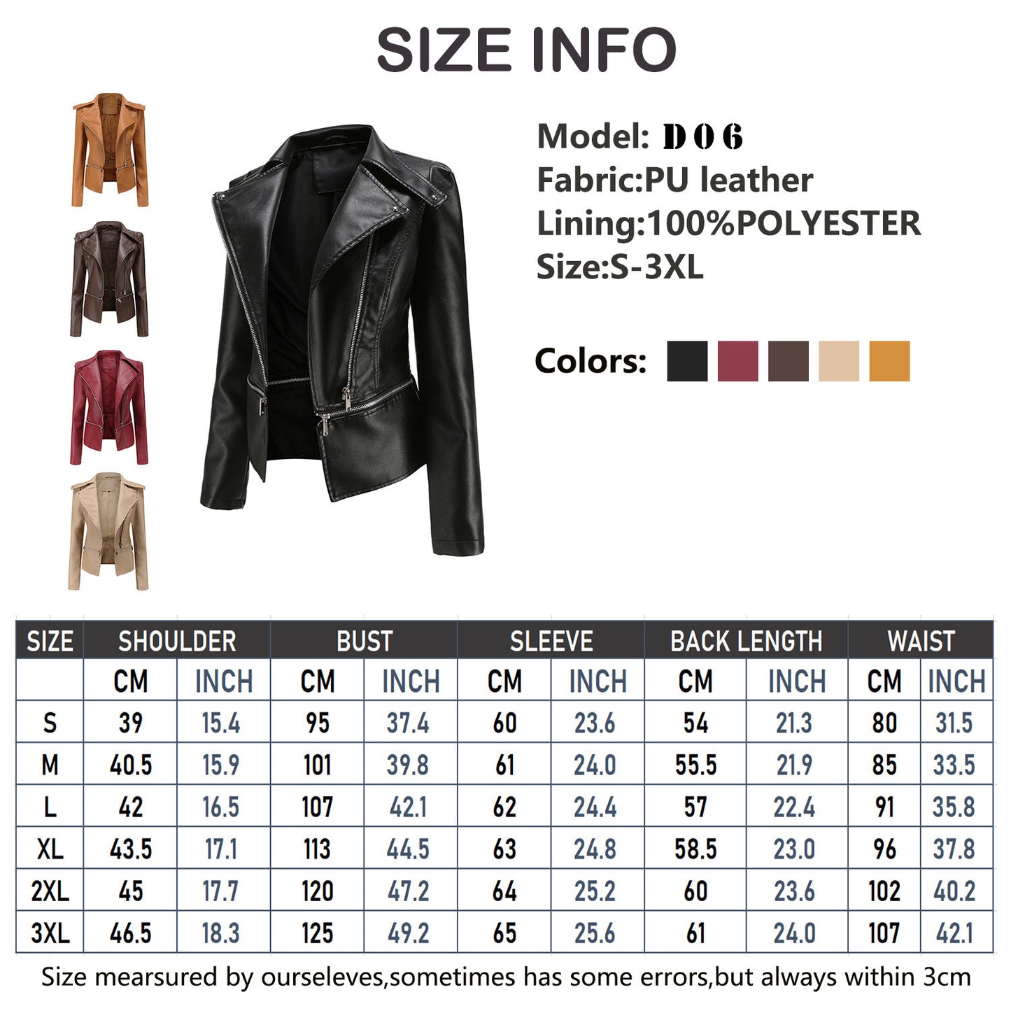 GlamzLife's Women's Motorcycle Leather Jacket - Street Hipster Style