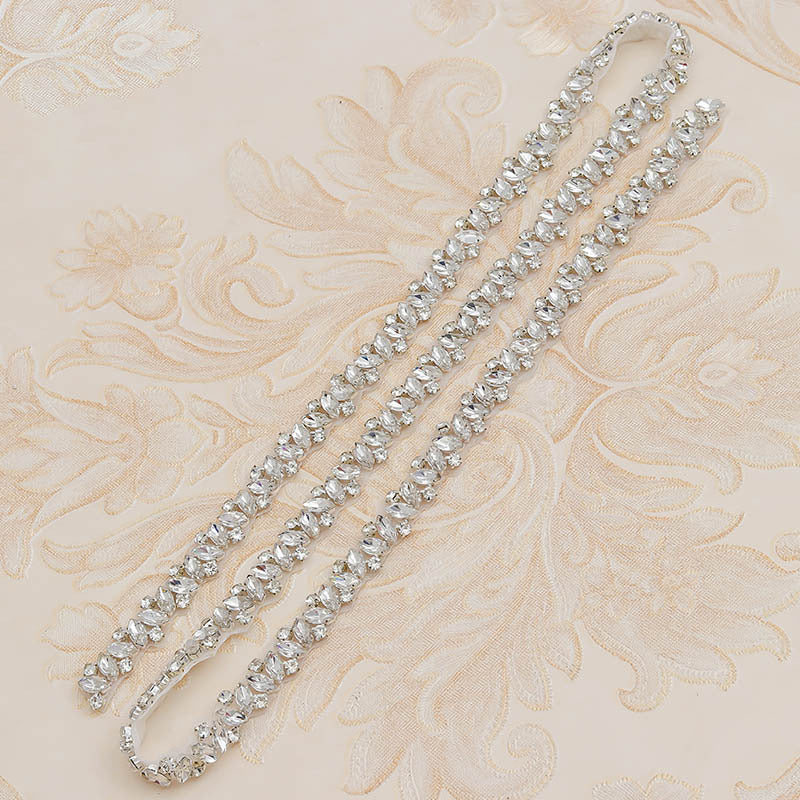 Rhinestone Applique Wedding Dress Waist Jewelry | GlamzLife