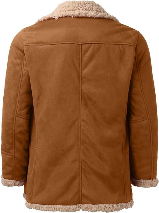 Fashion Men's Fur Integrated Fleece-lined Padded Jacket - GlamzLife