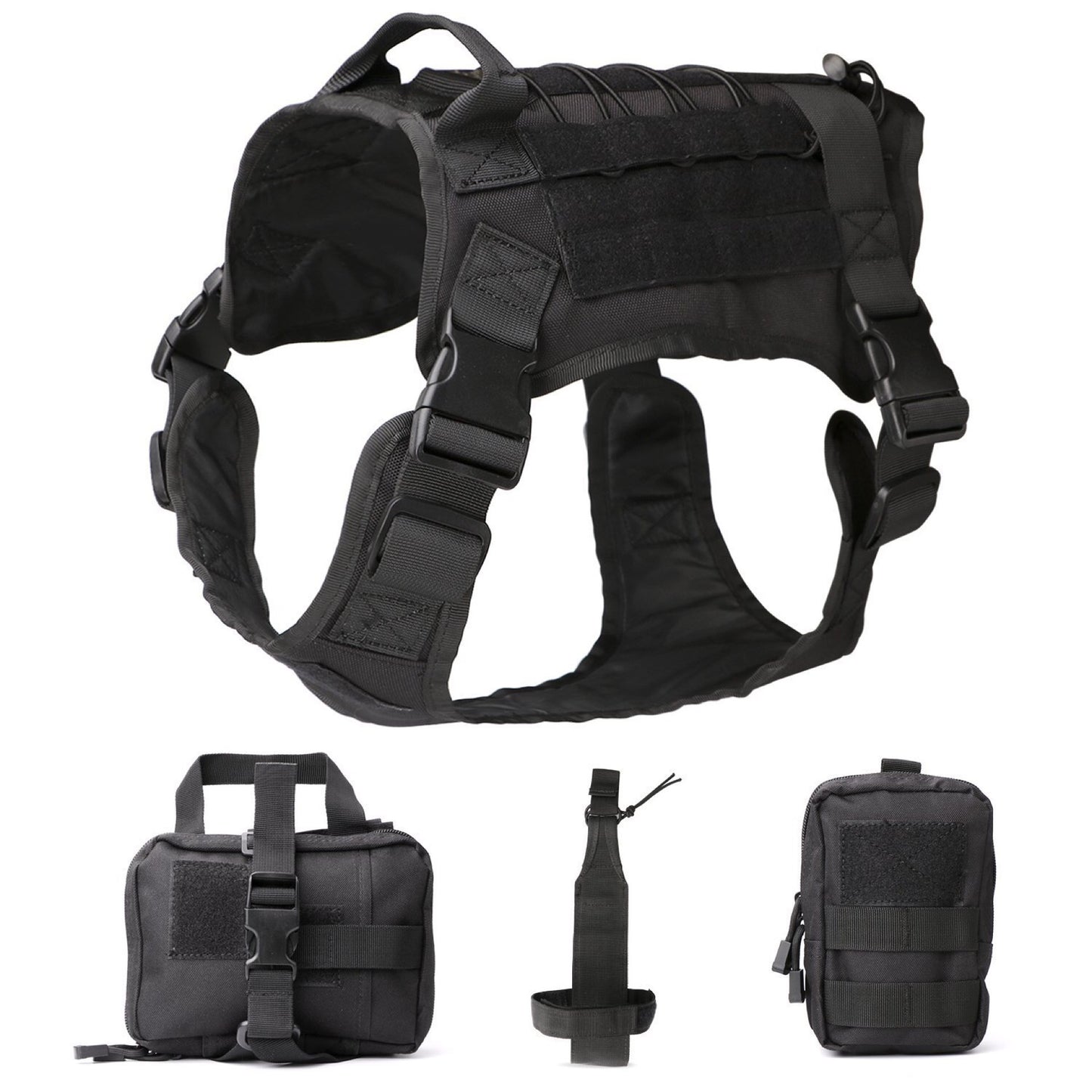 Outdoor Dog Vest Five Piece Suit Tactical Dog Supplies - GlamzLife