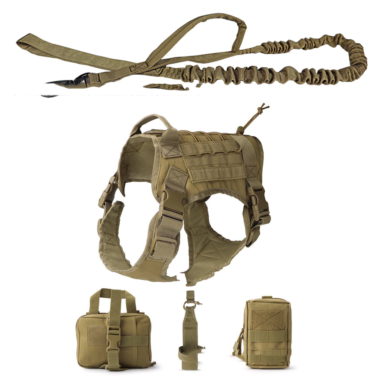 Outdoor Dog Vest Five Piece Suit Tactical Dog Supplies - GlamzLife