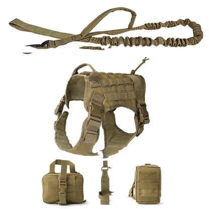 Outdoor Dog Vest Five Piece Suit Tactical Dog Supplies - GlamzLife