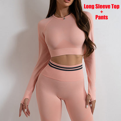 Seamless Yoga Pants & Long Sleeve Tops for Workout & Fitness | GlamzLife